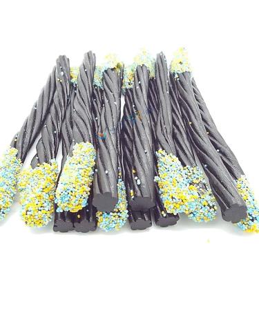 Liquorice Wands Dipped in Crunchy Candy Pieces (45)