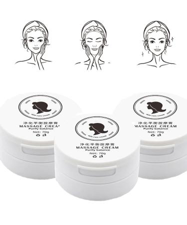 Xoermioy Purifying Balancing Massage Cream Purifying Exoliating Cream Purifying Cream Deep Cleansing Moisturizing Pore Cleanse Face Cream All Natural Relax Therapeutic Massage Cream.(3 PCs)