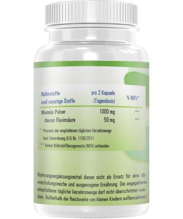 Vihado Original Shilajit 1000mg - Lab Tested Mumijo Capsules | High Dose Fluvic Acid | Vegan | 60 Capsules - International Shipping - Buy Online on GoSupps.com