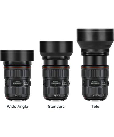 62mm Universal Collapsible Lens Hood with Lens Cap for Canon Nikon Sony Pentax Olympus Fuji Camera - Buy Online on GoSupps.com