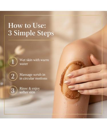 Luminous Care Brown Sugar Exfoliating Body Scrub Sea Salt Walnut & Pecan Shell Natural Exfoliant with Coconut Oil Vitamin C & Niacinamide Smoothes Brightens & Hydrates Skin 200 g Jar - Buy Online on GoSupps.com