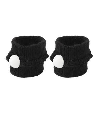 Acupressure Bracelet - 2 Travel Sickness Bands for Nausea & Dizziness Relief | Black Nylon - Buy Online on GoSupps.com