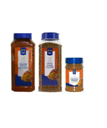 METRO CHEF World Spice Set: Mexican Spices (500g) - Italian Spices (300g) - Mix 5 Chinese Spices (150g)