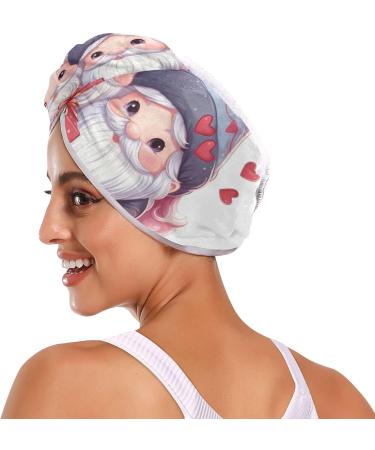 Super Absorbent Gnome Couple Hair Towel 2 Pack - Quick Dry Hair Turbans for Women & Girls - Perfect for Fast Hair Drying - Buy Online on GoSupps.com