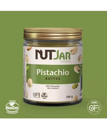 NutJar Premium Nut Butters 3 x 240 g Variety Pack Pistachio Butter Macadamia Butter Marcona Almond Butter No Added Sugars No Artificial Colours or Preservatives Vegan Gluten Free Keto Friendly Made in Canada - Buy Online on GoSupps.com