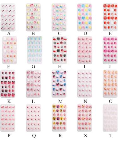 5 Set of 1 Set Color Street Nail Strips Toe Decor Lovely False Fingernails Children Art Decals Beauty Tool DIY Manicure - Buy Online on GoSupps.com