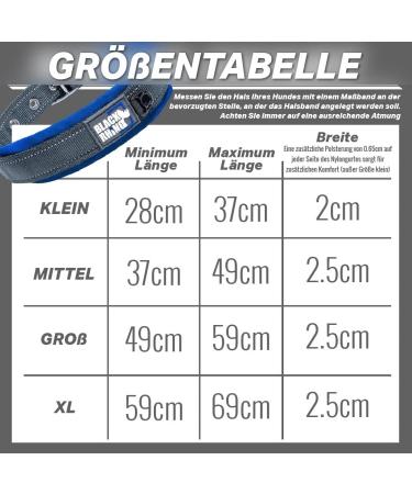 Black Rhino Comfort Collar - Super Soft Neoprene Dog Collar for All Breeds | Adjustable Reflective & Weatherproof | Medium Sports Blue/Gray - Buy Online on GoSupps.com