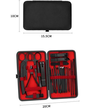 15-Piece Toenail Clippers Set - Black Nail Grooming Kit for Men & Women | Perfect for Thick Hard Nails & Dead Skin Exfoliation - Buy Online on GoSupps.com