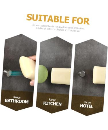 Amosfun 12 Pcs Magnetic Soap Holder Magnetic Soap Dish Holder for Soap Magnetic Holder Soap Support Wall Soap Holder Shower Soap Container Bath Soap Household Stainless Steel - Buy Online on GoSupps.com