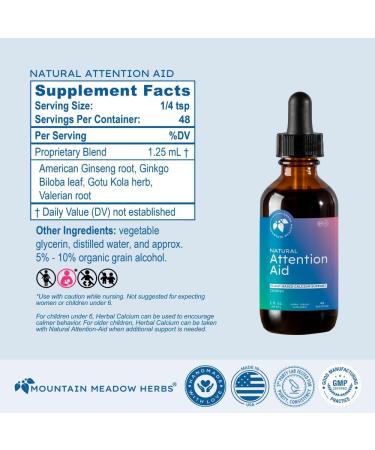 Mountain Meadow Kids Natural Attention-Aid - 2oz - a Calming Focus Support - Buy Online on GoSupps.com