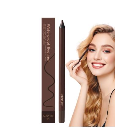 Dtaigou Eyeliner Pencil 2 in 1 Long-Lasting Sharpener Eyeliner Pen - Smooth Application Long-Lasting Beauty Makeup Eyebrow Pen for Women and Girls for Everyday Use