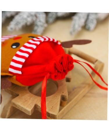 Healvian 4pcs Christmas Bags for Kids Goodie Bags for Kids Christmas Candy Bag Drawstring Bag - Buy Online on GoSupps.com