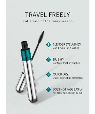  QYKKZAYQ Dual action mascara - volume curl lengthening waterproof smudge-proof 2-in-1 mascara essential for beginners! - Buy Online on GoSupps.com