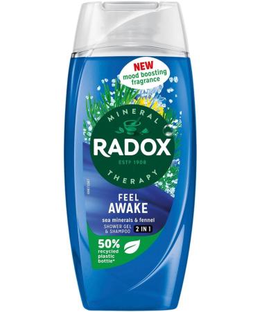 Radox Radox Mineral Therapy Feel Awake Men 2-in-1 Shower Gel and Shampoo Set of 6 with Fennel and Marine Minerals 225 ml - Buy Online on GoSupps.com