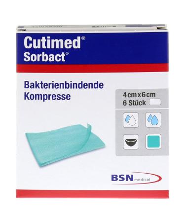 Cutimed Sorbact compresses 200 g white 4x cm 6 pieces