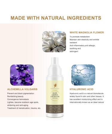 Hair Inhibitor 50ml - Non-Irritating Hair Stop Growth Spray for Body and Face - For Men and Women - 1.7 Fl Oz - Buy Online on GoSupps.com