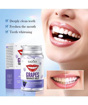 Fluoride Free Chewable Toothpaste Tablets - Eco-Friendly Travel Oral Care (30 Pieces Mint - Buy Online on GoSupps.com