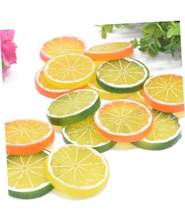 ABOOFAN 39 Pcs Imitation Lemon Slice Fake Fruit Slices Lifelike Lemon Model Lifelike Decorative Fruits Fake Lemon Slices Fake Fruit Model Fruits Slices Blocks Filler Pvc Vegetable - Buy Online on GoSupps.com