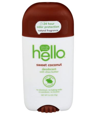 Hello Deodorant with Shea Butter Sweet Coconut 2.6 oz (73 g)