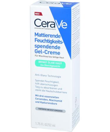 CeraVe Mattifying Moisturizing Gel Cream for Oily and Greasy Skin - With Hyaluronic Acid Ceramides and Niacinamide - Hy - Buy Online on GoSupps.com