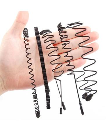 UCUNJIA 10 PCS Men's Hairbands - Elastic Black Metal & Unisex Plastic Hairbands for All Hairstyles - Buy Online on GoSupps.com