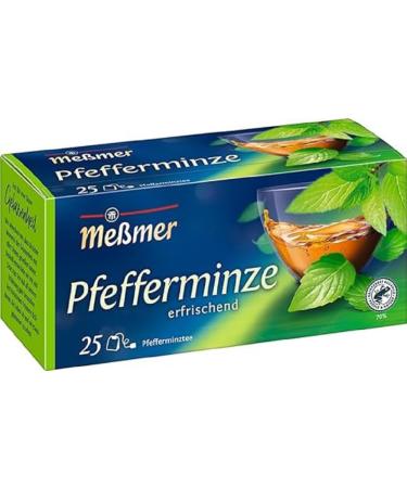 Meßmer Peppermint I 25 tea bags I Vegan I Gluten-free I Lactose-free 25 tea bags Peppermint