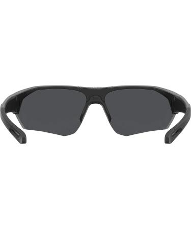 Under Armour Adult UA Playmaker Wrap Sunglasses - Matte Black/Grey - 72mm - Buy Online on GoSupps.com