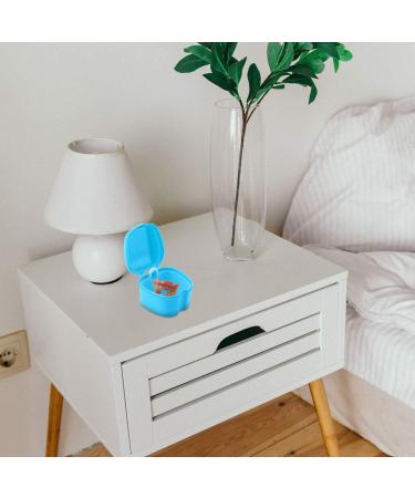 Denture Bath Case Orthodontic Dental Retainer Box Plastic False Teeth Bath Box Denture Cleanning Set Container Soaking Denture Bath for Storing Soaking Dentures Cleaning Box with Filter(White) - Buy Online on GoSupps.com