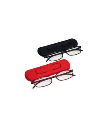 Portable Anti-Blu-Ray Reading Glasses With Not Easy To Lose For Woman Ultra-Thin Red 1.5 x