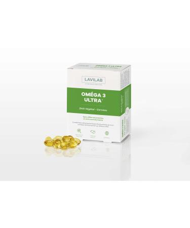 Omega 3 Ultra DHA Vegan Vegetable - Algae 1 Month Memory Brain Vision Made in France Lavilab