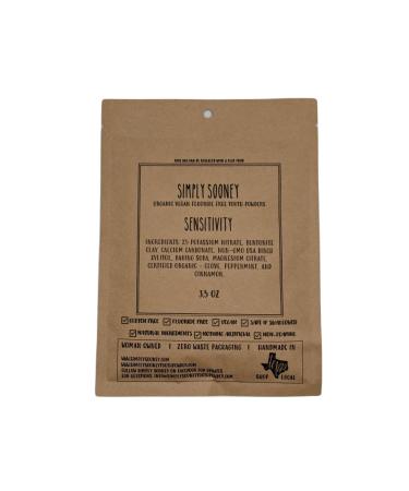Zero Waste Sensitivity Formula Organic Vegan Fluoride Free Remineralizing Tooth Powder - Ships Without Any Plastic Packaging