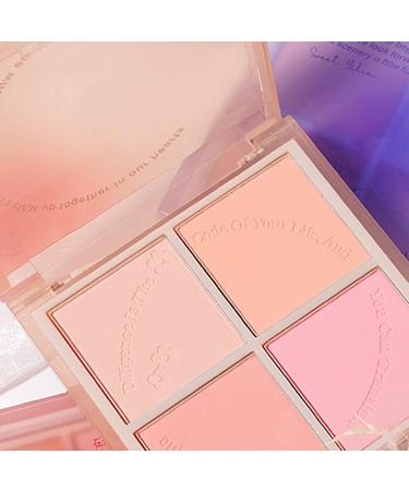 4 Colors Blush Palette Portable Face Blush Palette Saturated Versatile Pressed Makeup Blush Palette for Women - Buy Online on GoSupps.com