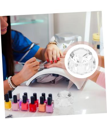 nail art crystal cup crystal nail art cup dish glass nail art cup nail painting pen nail glitter holder manicure painting tools nail crystal bowl liquid crystal glass nail polish 6x6cm Transparent - Buy Online on GoSupps.com