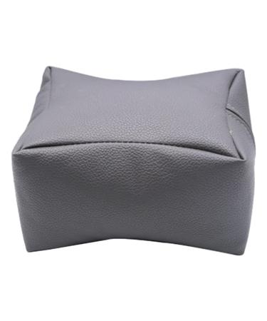 YOXIER Comfortable Hand Rest for Nail Art Lychee Pattern Faux Leather Manicure Pillow Durable Easy to Clean Black