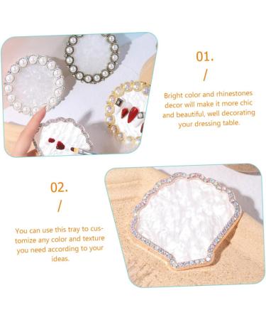  NOLITOY NOLITOY Nail Art Palette Nail Polish Tray Nail Display Stand Resin Palette Makeup Mixing Tray Nail Art Plates Nail Display Plates - Buy Online on GoSupps.com