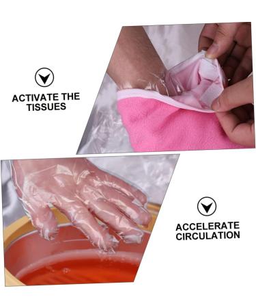 1 Set Hand and Foot Care Set Soothing Skin Warmer Paraffin Wax Mitts Paraffin Wax for Hand and Feet Exfoliating Scrub Gloves Bath Kit Bath Set Plastic Gloves (foot Covers) Work Spa 17.5x6cm Pink - Buy Online on GoSupps.com