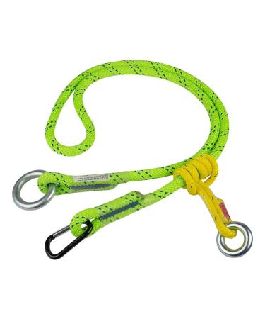 ROPE Logic 5/8" X 10' Adjustable Friction Saver with Accessory Carabiner Rope, Green