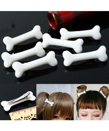 Utavu 10pcs Dog Bone Hair Clips - Spooky Goth Hair Pins for Halloween Cosplay Costume Party - Buy Online on GoSupps.com