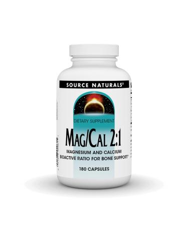 Source Naturals Mag/Cal 2:1 Magnesium and Calcium Supplement - 180 Capsule 180 Capsules