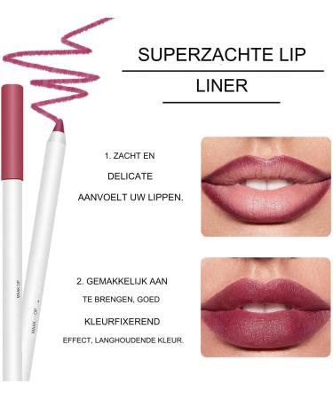 Lip Liner Pencil 12 Colors Nude Lip Liner Matte Lip Liner Pencil Waterproof Durable Nude Lip Liner For Female Girls up Artist Do You Know Precision Is Crucial Our Sharpenable Li - Buy Online on GoSupps.com