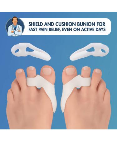 Dr. Frederick's Original Sport Bunion Pad & Toe Spacer - 4pcs | Soft Gel Cushion for Fast Bunion Pain Relief | Toe Separator for Active Lifestyle | Bunion Shield for Women & Men - Buy Online on GoSupps.com