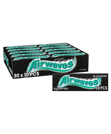 Wrigley's Airwaves Black Mint Chewing Gum (30 Packets (Full Box))