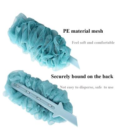 Yisella Back Brush 17 Long Handle Nylon Mesh Loofah Back Scrubber - Blue and White - Buy Online on GoSupps.com