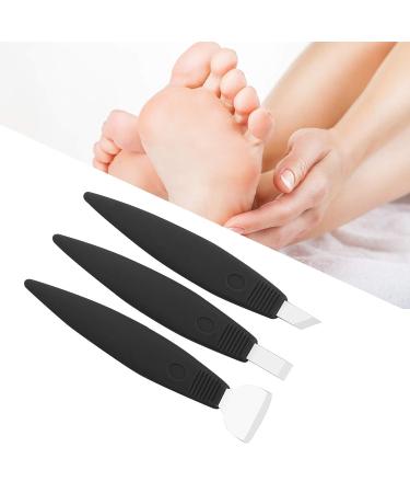 Pedicure Knife Set - 3Pcs Stainless Steel Tools for Ingrown Toe Nail, Foot Callus & Dead Skin Removal - Nail Care Kit for Feet Grooming - Black Set - Buy Online on GoSupps.com