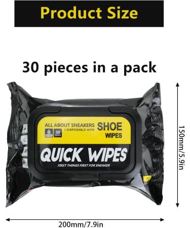 60 Pcs Shoe Wipes Sports&Leather Shoe Shine Wipes Surfactan Sneaker Cleaning Wipes for Remove Dirt Stains Trainer Cleaning Kit for Car Travelling Home - Buy Online on GoSupps.com