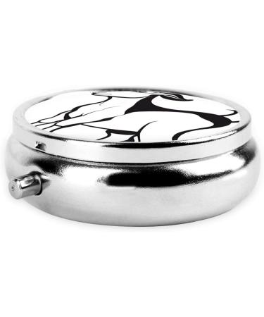 Buy Brown Goat Round Pill Box - 3 Compartment Portable Medication Organizer for Travel & Vitamins - Buy Online on GoSupps.com
