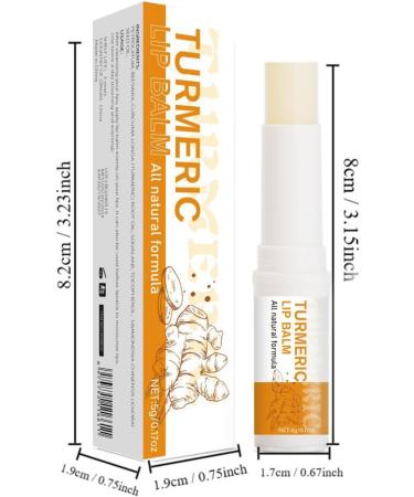 Turmeric Lip Balm Stick with Turmeric Root Oil Dark Lip Lightener Turmeric Lip Balm for Dark Lips Exfoliating and Moisturizing Lip Scrub (3pcs) - Buy Online on GoSupps.com