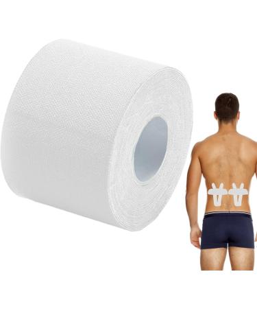 Kinesio Tape Sports Tape Wrap Adhesive | Elastic Sports & Weightlifting Tape Supports Muscles & Joints Knee Support and Muscle Relief White 2.5cmX5m - Buy Online on GoSupps.com
