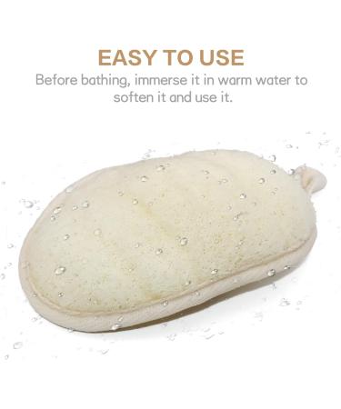 3 Packs Premium Natural Exfoliating Loofah Sponge Pad | Eco-Friendly Biodegradable Shower Luffa Sponge | Soft Exfoliating Loofah for Women and Men - Buy Online on GoSupps.com