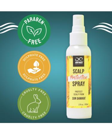 Infinix Soothing Scalp Protection Spray - UV Shield - Sun and Heat Protector for All Hair Types - Prevents Hair Loss Moisturizing & Conditioning | Cruelty Free - 2fl oz/ 60ml - Buy Online on GoSupps.com